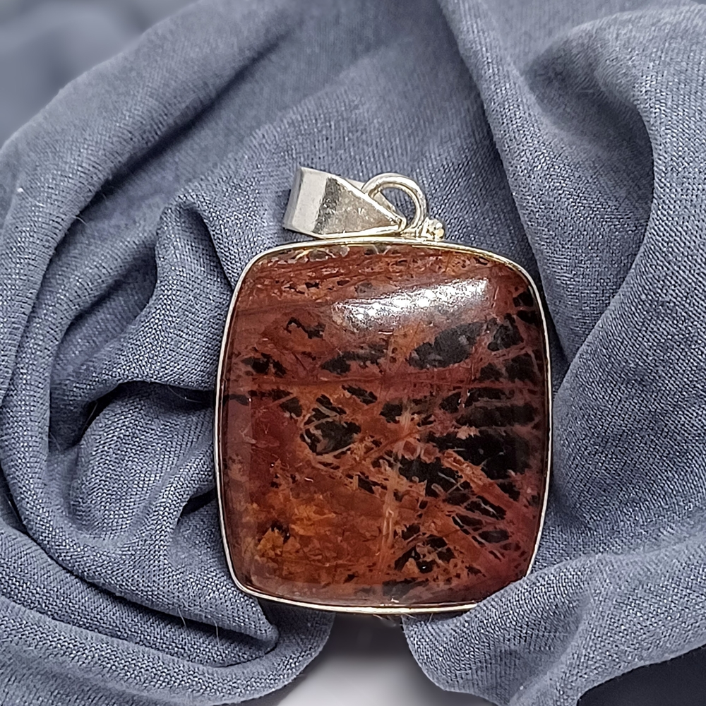 Gemstone Mahogany Obsidian Pendant